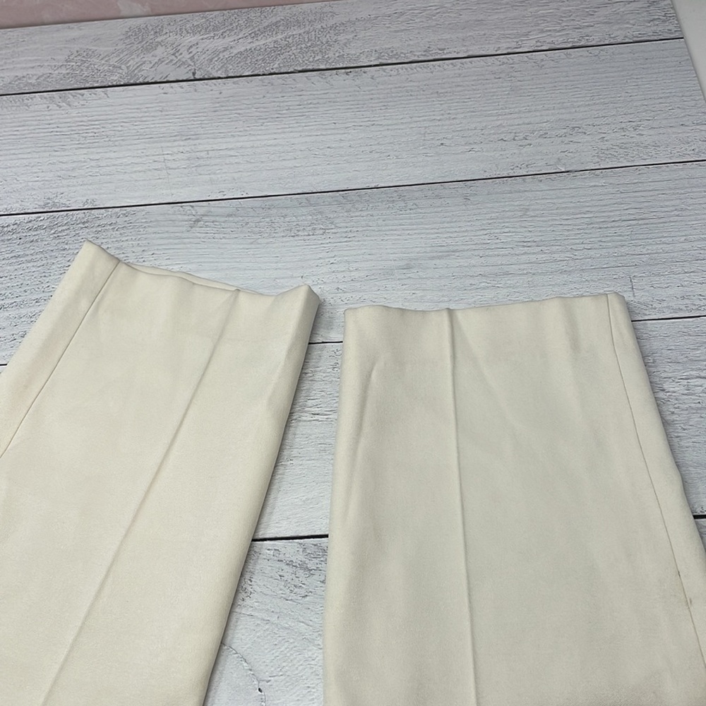 Reiss High Rise Career Trousers in Cream 10 O1 - Picture 8 of 8